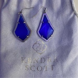 Kendra Scott Alex Silver Earrings Royal Blue